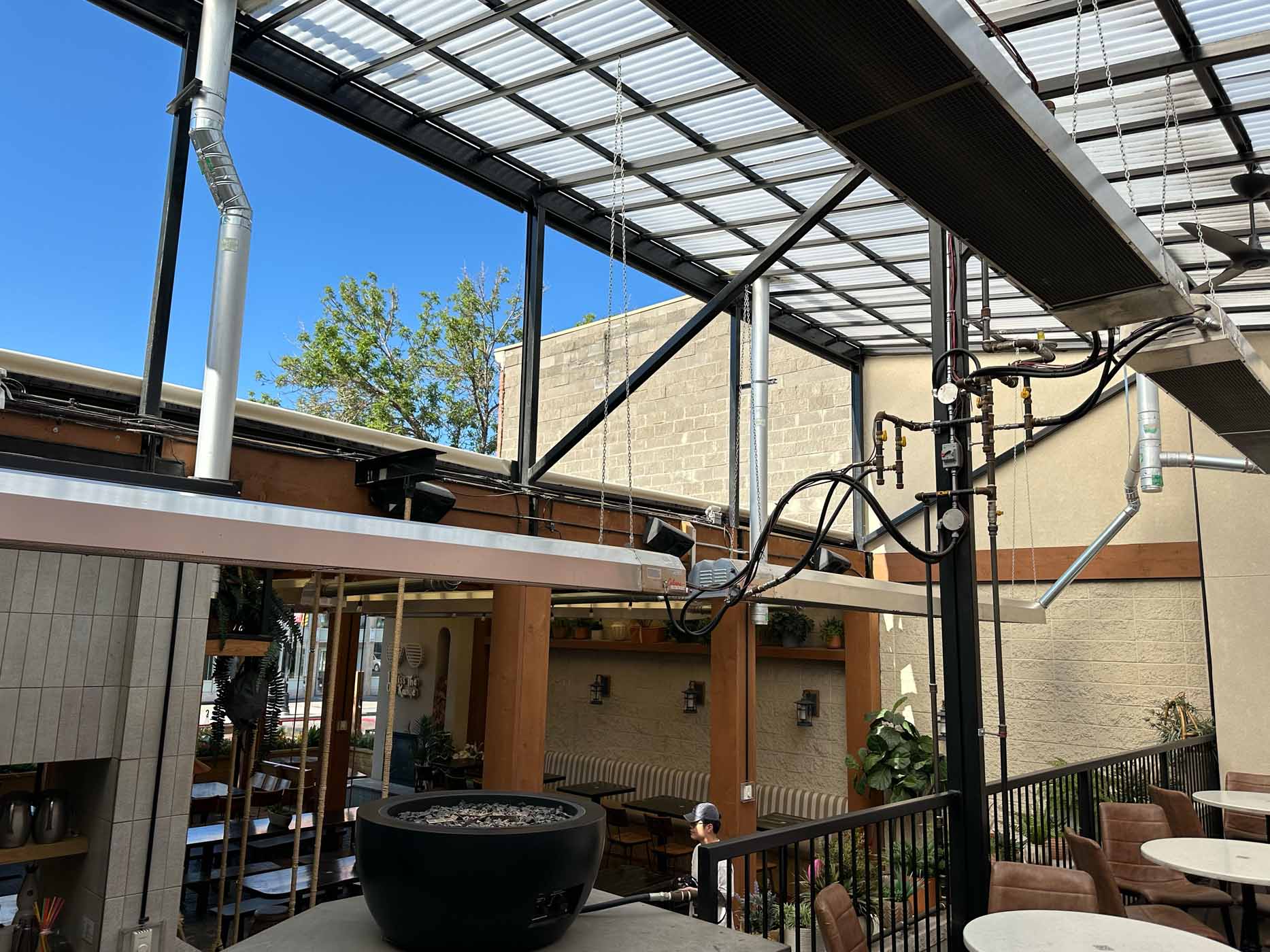 Calcana Long-Lasting Infrared Heater Set at Porch Restaurant Calgary