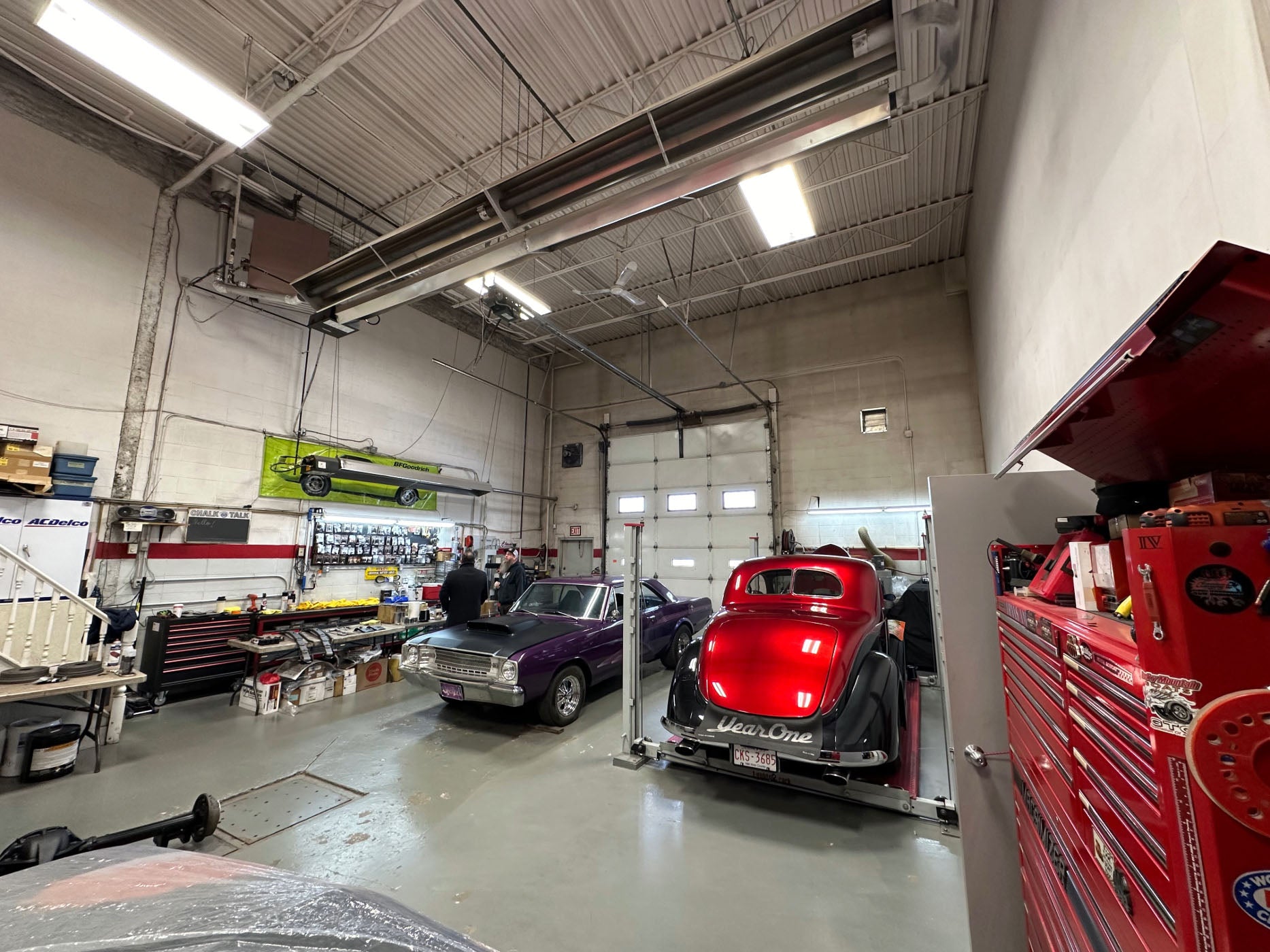 Infrared Industrial Heater in Car Auto Shop for Classic Cars