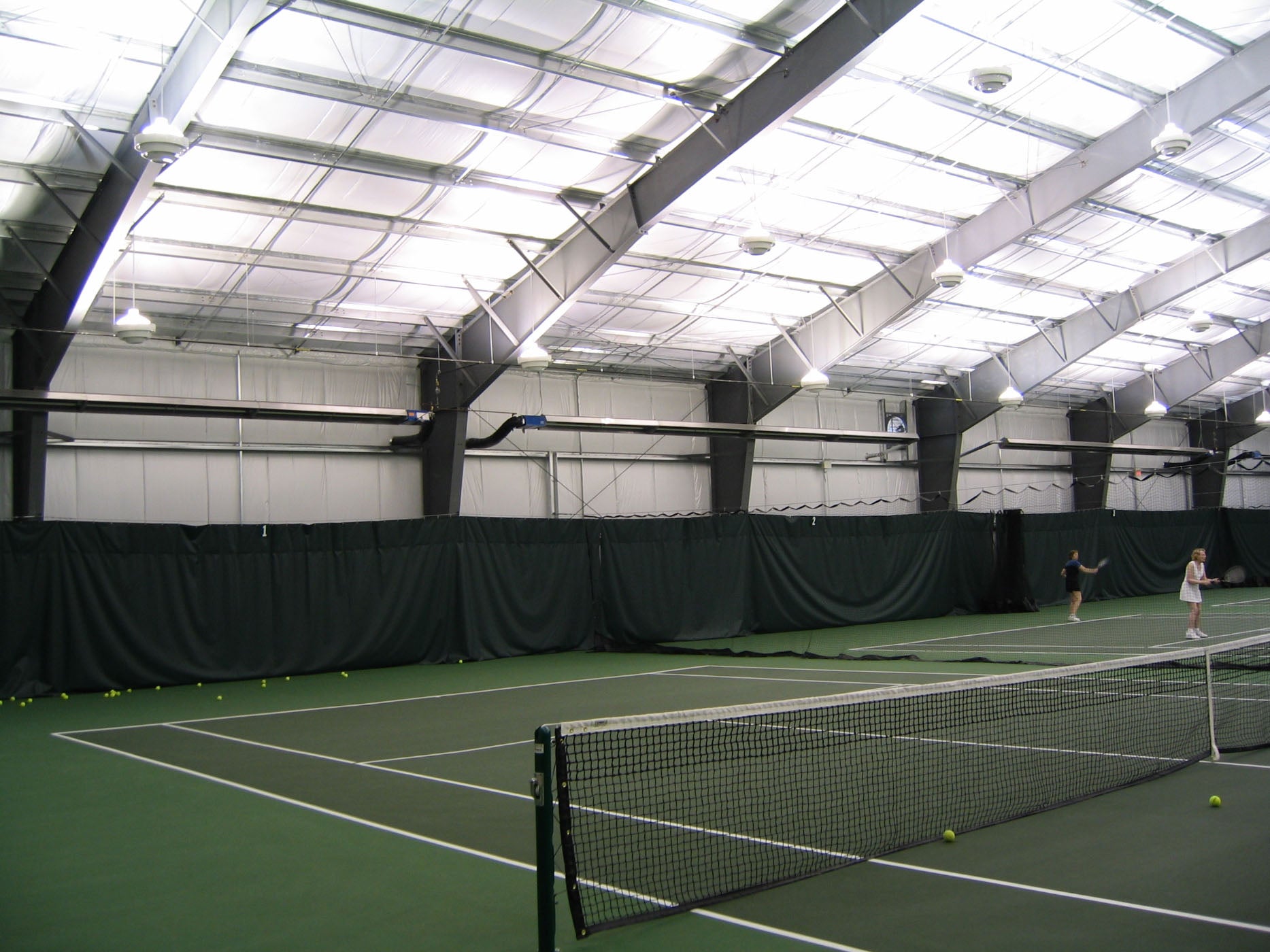 Infrared Industrial Heaters Over Tennis Court