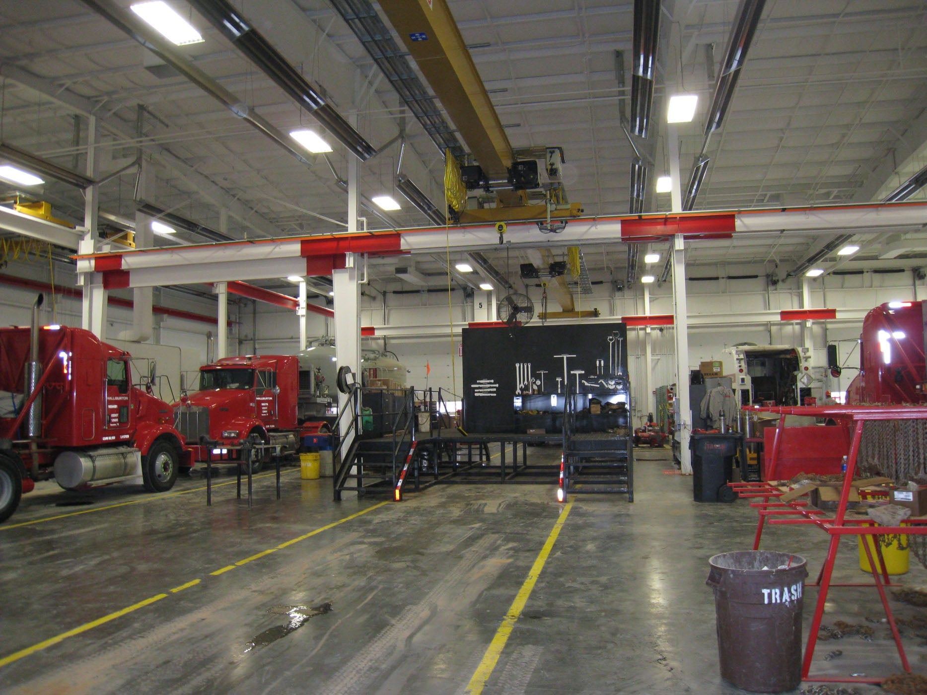Infrared Industrial Heaters in Trucking Company Maintenance Warehouse