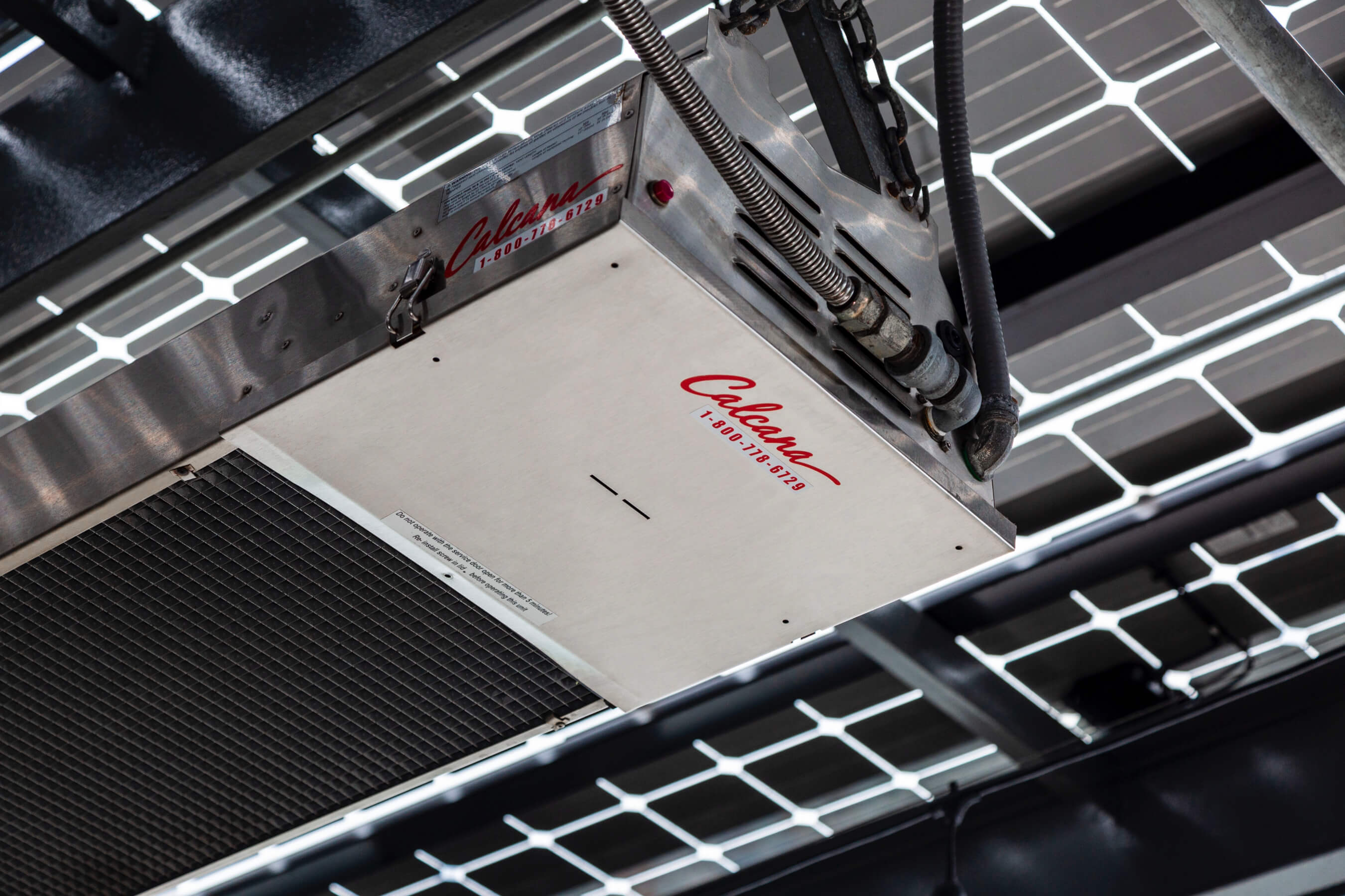 Close of Calcana Infrared Patio Heater Burner Head