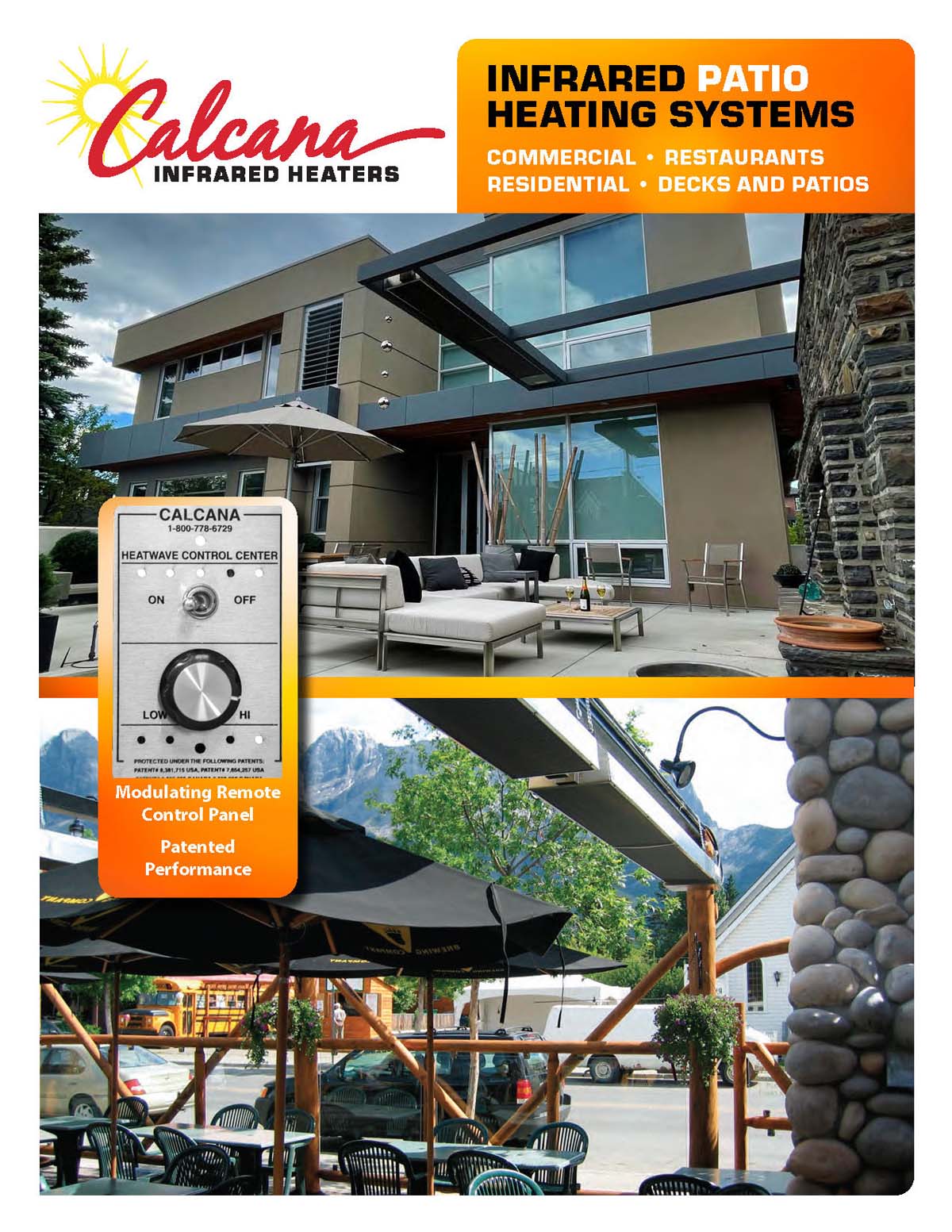 Calcana PH Series Patio Heater Brochure Cover Page